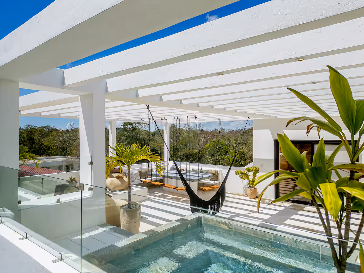 The rooftop terrace